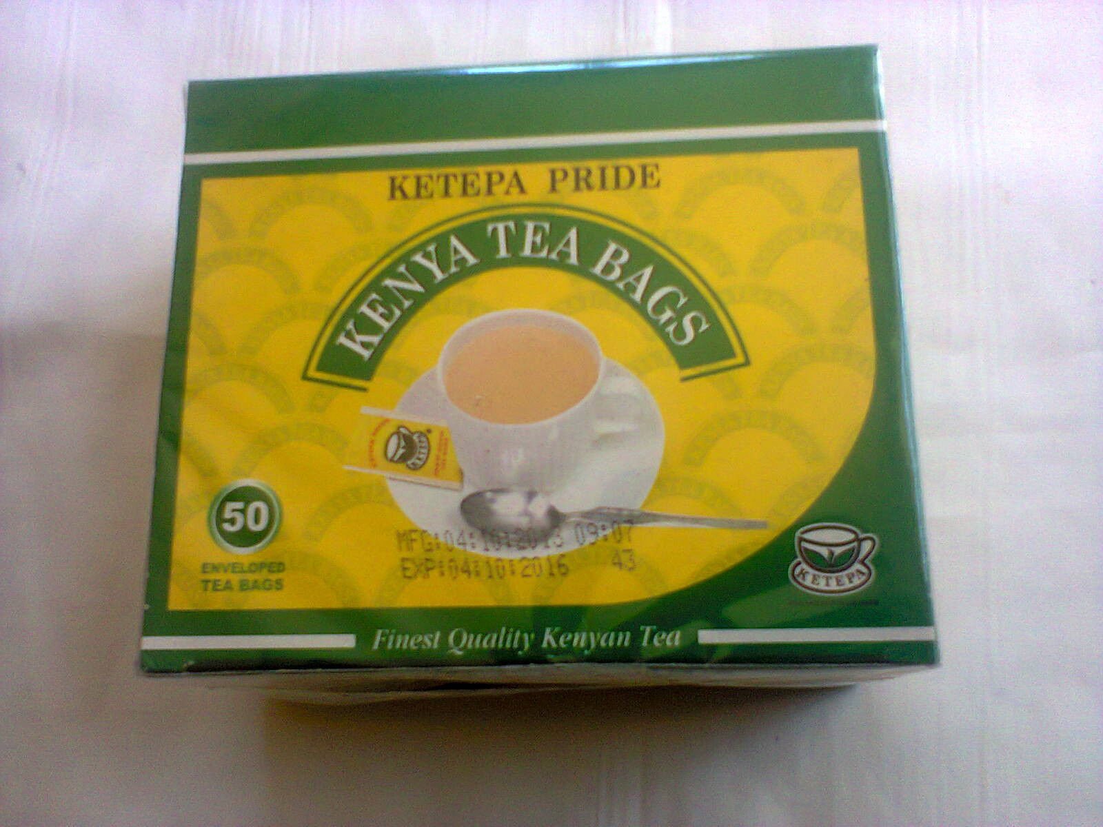 Premium Kenya Tea - Ketepa Pride Black Tea - 50 Count Enveloped Tea Bags for Morning Boost & Afternoon Relaxation