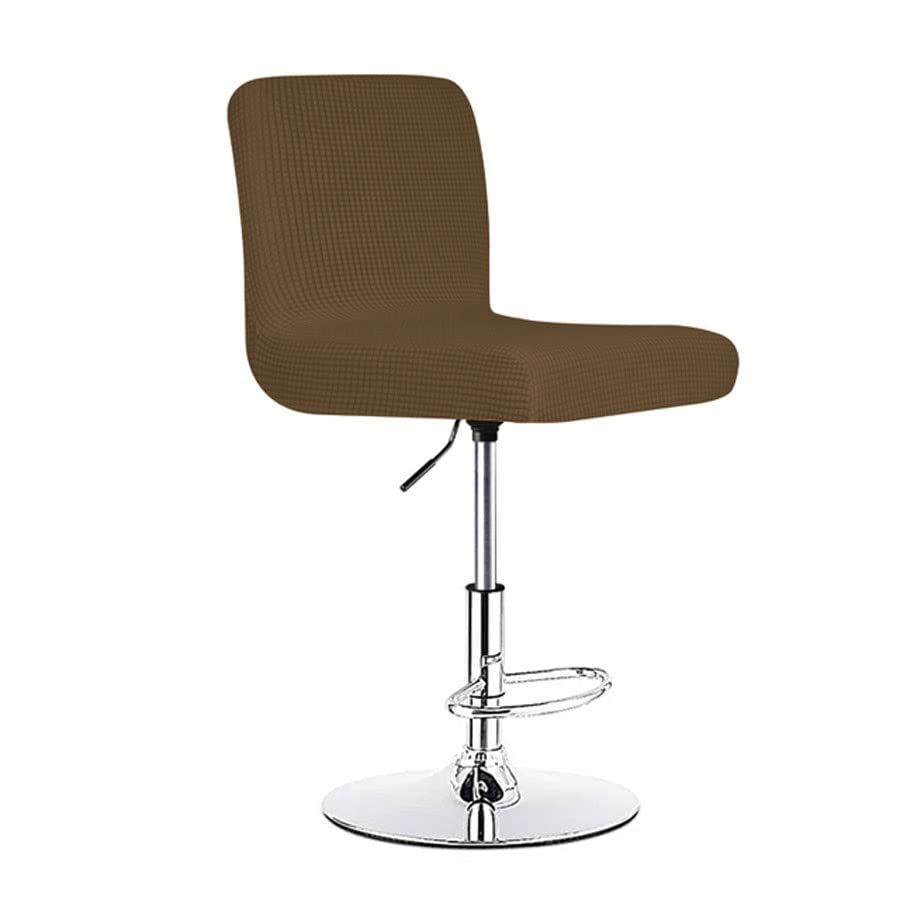 Stretch Bar Stool Slipcover - Jacquard Fabric Elastic Bottom Seat Cover for Counter Stools, Pub Chairs & Dining Room Furniture | Removable Washable Cover for Home, Cafe & Restaurant Use