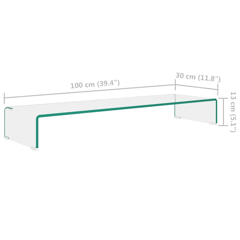 Modern Glass TV Stand 39.4