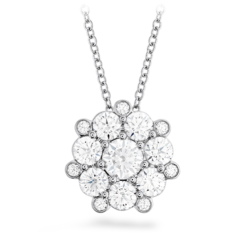 Hearts On Fire Beloved Cluster Diamond Necklace - 14K White Gold Pendant for Women | Elegant Gift for Anniversary, Valentine's Day & Special Occasions | Perfect for Date Nights, Weddings & Formal Events