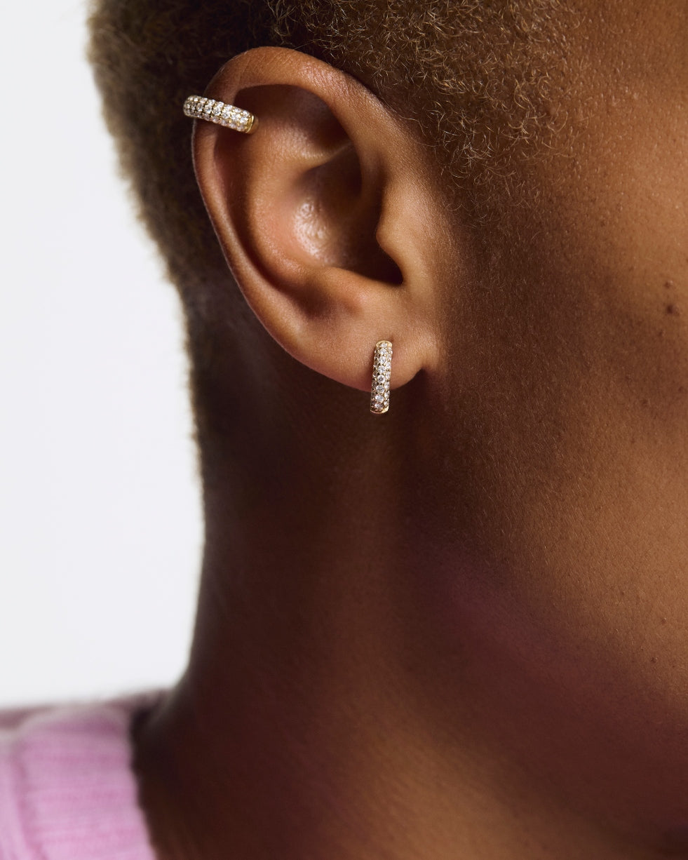 Pavé Bubble Ear Cuff - Trendy Silver Ear Cuff Jewelry for Women | Perfect for Parties, Weddings & Everyday Wear