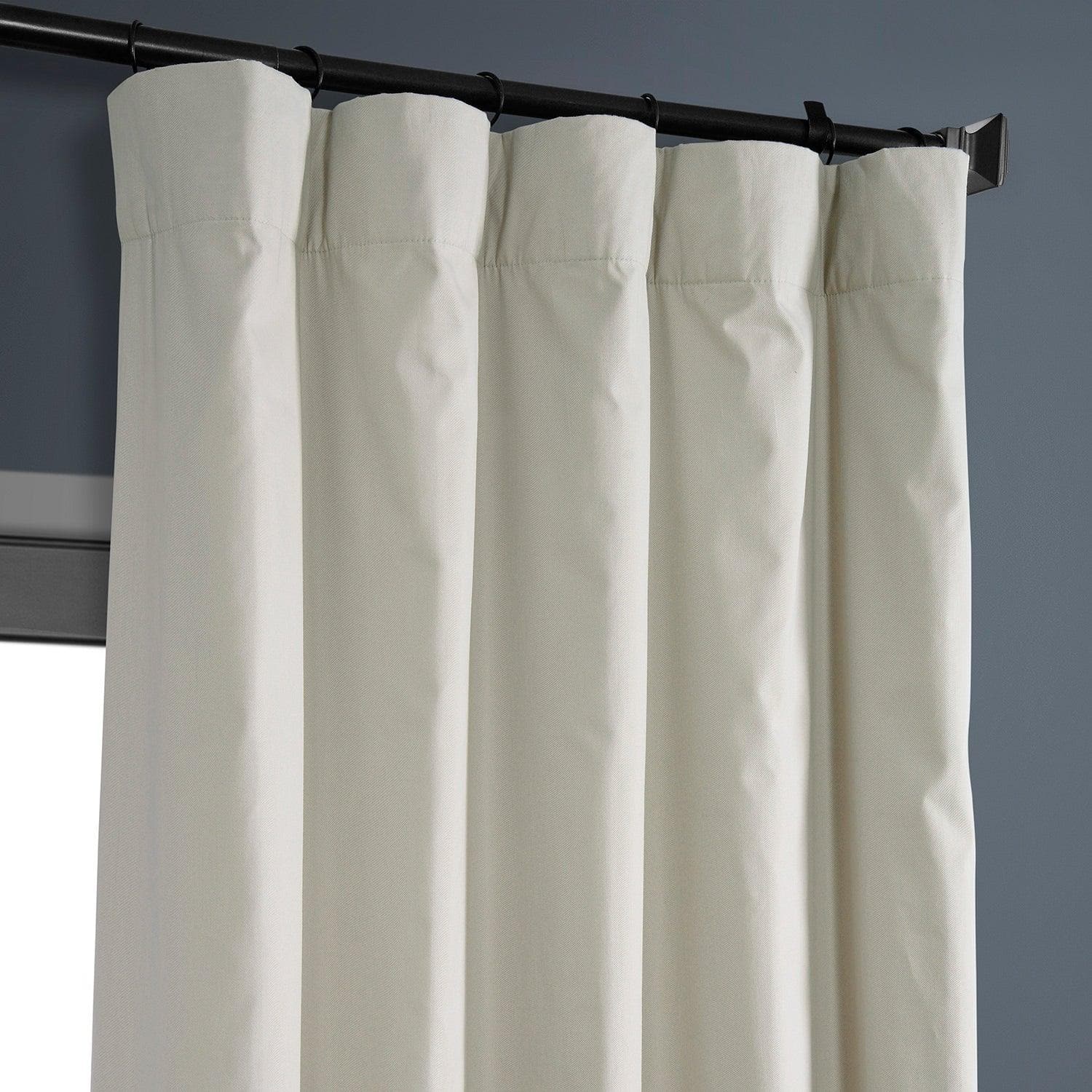 Premium Light Greige Solid Cotton Blackout Curtains for Hotels & Home - Noise Reducing, Thermal Insulated, Room Darkening for Bedroom, Living Room & Nursery
