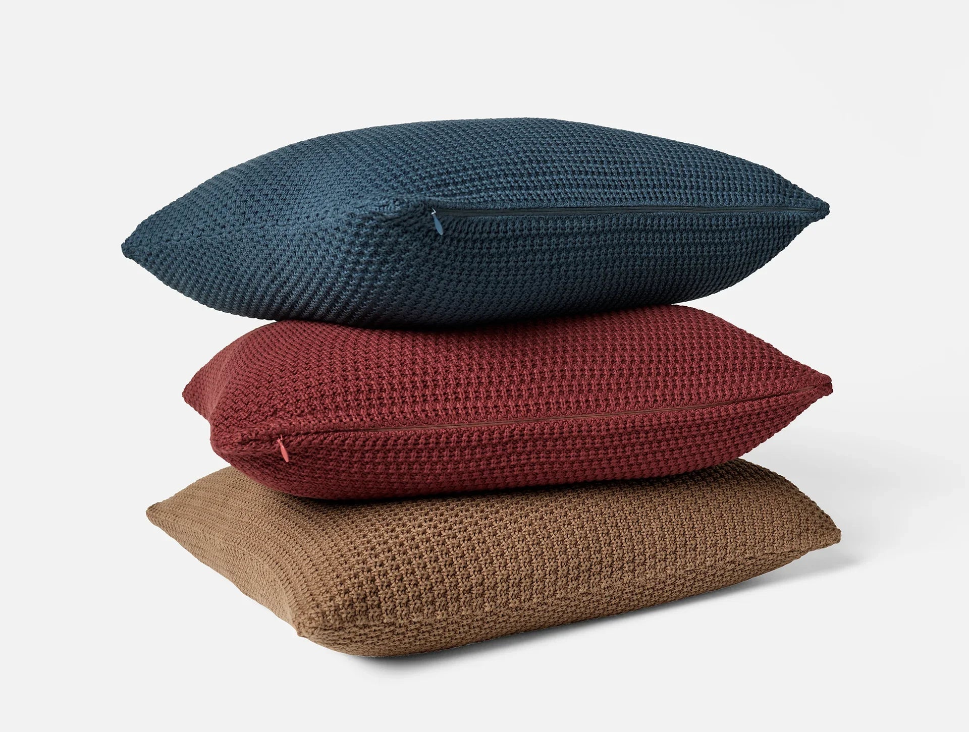 Avalon Organic Knit Decorative Pillow Cover - Soft Bohemian Style Cushion Case for Sofa, Bed, Chair - Home Decor & Living Room Accessories
