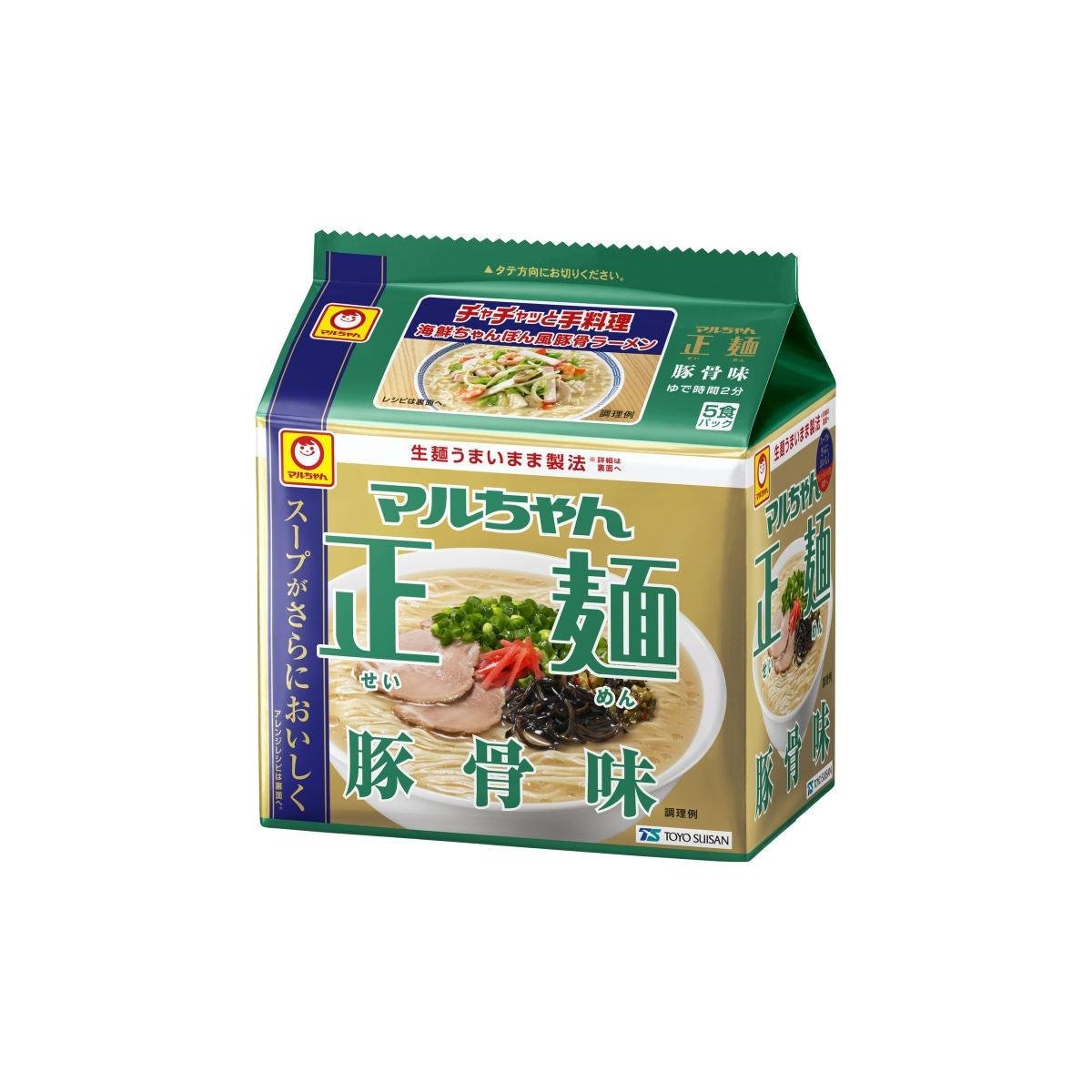 Maruchan Seimen Tonkotsu Ramen Instant Noodles 5 Pack - Authentic Japanese Pork Flavor Ramen for Quick Meals & Snacks - Perfect for Office Lunch, College Dorm, or Late Night Cravings