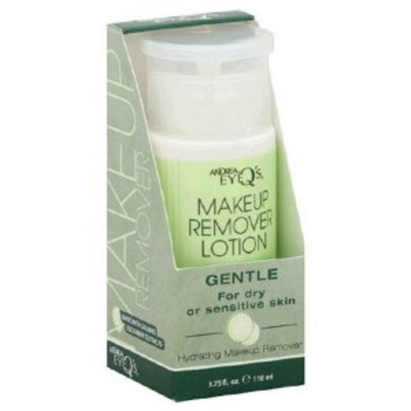 Andrea Eye Qs Gentle Makeup Remover Lotion - 3.75 oz / 110ml - Hypoallergenic & Oil-Free Formula for Sensitive Skin - Perfect for Removing Waterproof Mascara & Longwear Makeup