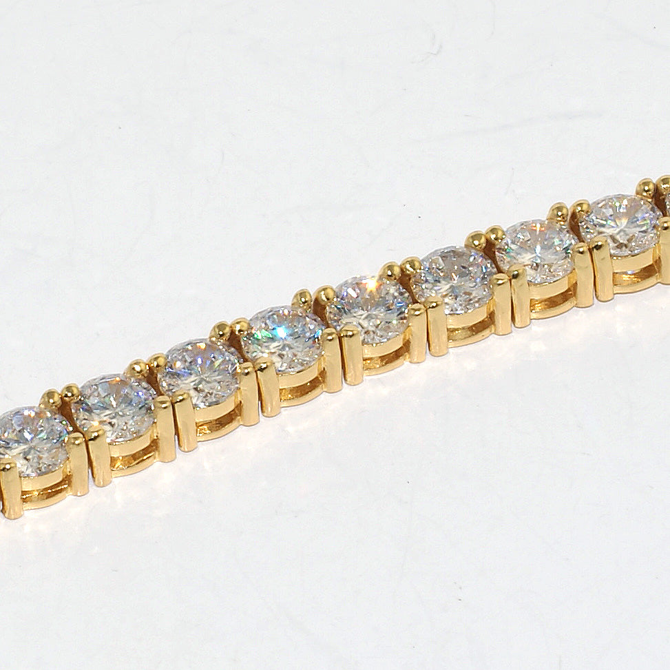 6mm Gold Lab-Grown Diamond Tennis Bracelet for Women - Elegant & Durable Jewelry for Parties, Weddings & Everyday Wear