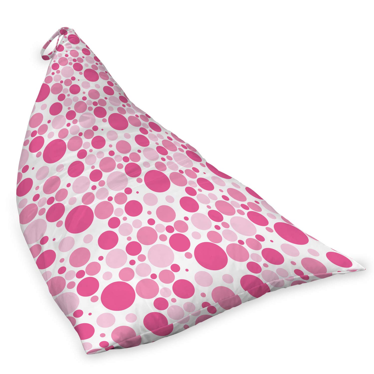 Ambesonne Pink Polka Dots Lounger Chair Bag - Large Capacity Storage with Handle, Monochrome Circle Print on Plain Background (Pale Pink/White) - Perfect for Beach, Picnic, Camping & Home Organization