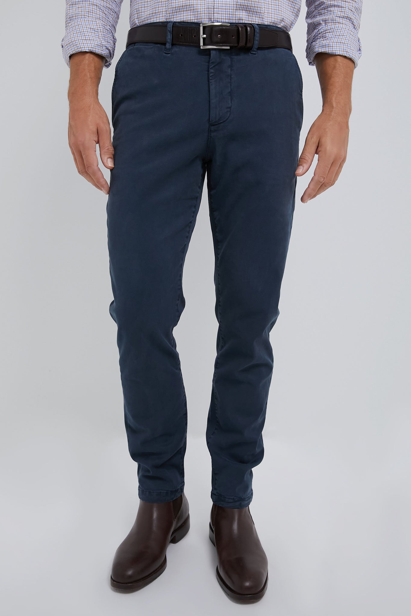 Blue Nights Coastline Chino Pants for Men - Comfortable Slim Fit Casual Trousers - Perfect for Office, Travel & Outdoor Activities