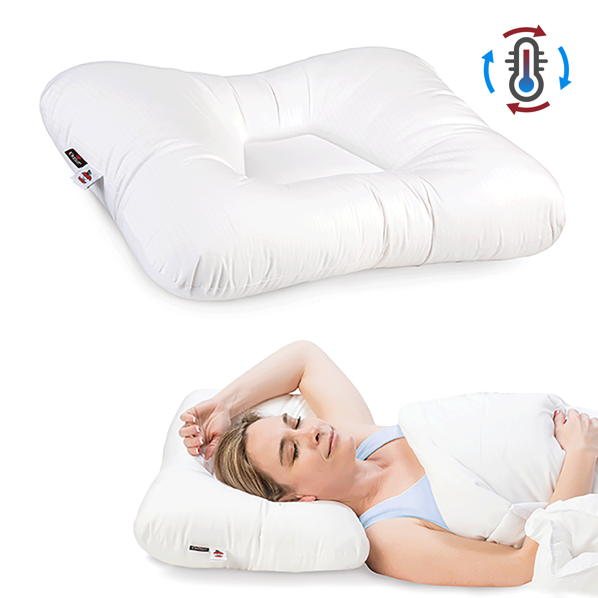 Tri Core Comfort Zone - Ultra Soft & Supportive Pillow for Side, Back & Stomach Sleepers - Perfect for Home, Travel & Office Use