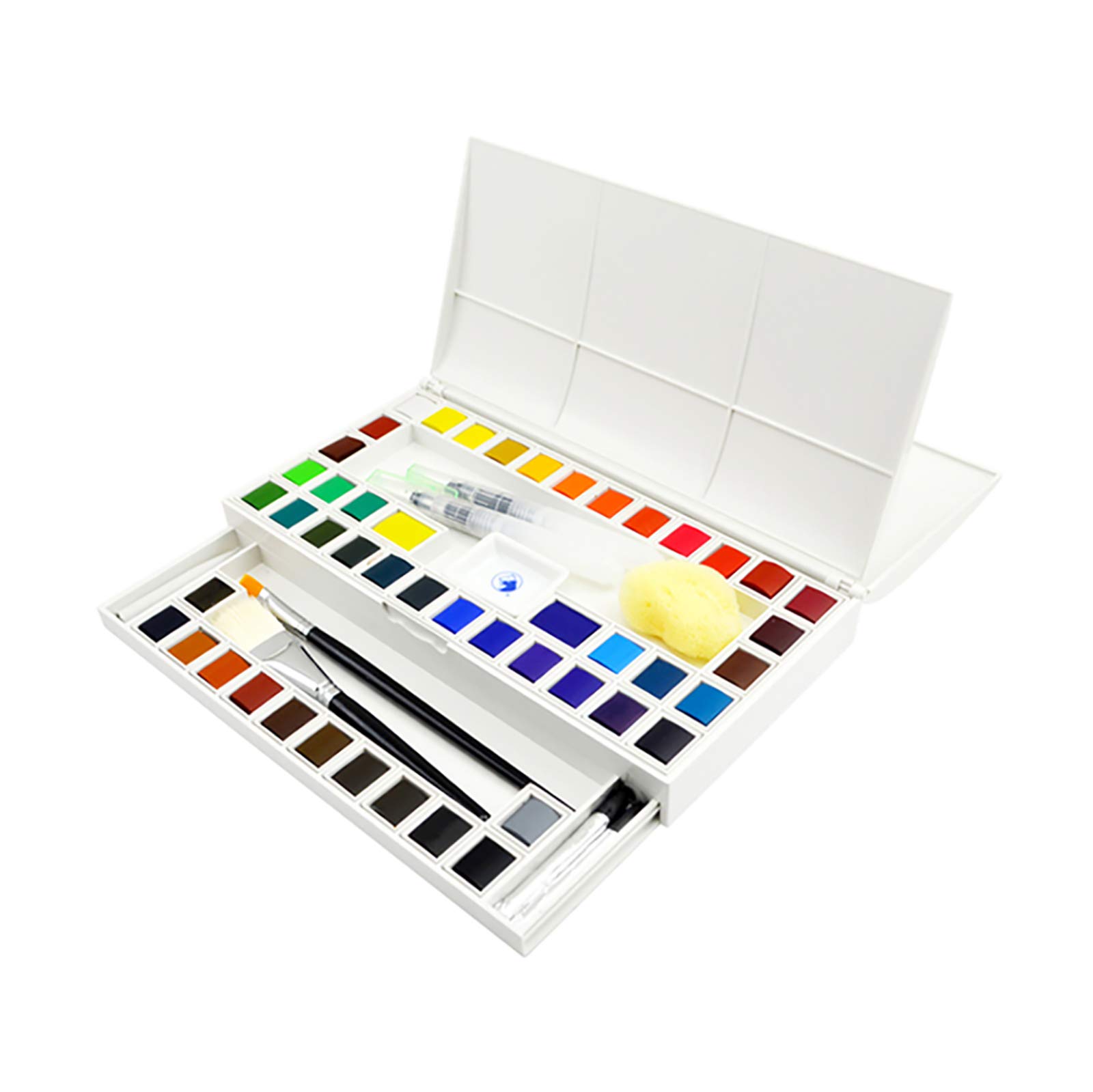 48 Colors Solid Watercolor Paint Set - Transparent & Portable Watercolour for Beginners, Amateurs, Students & Kids | Perfect for Sketching, Painting, Classroom & DIY Art Projects
