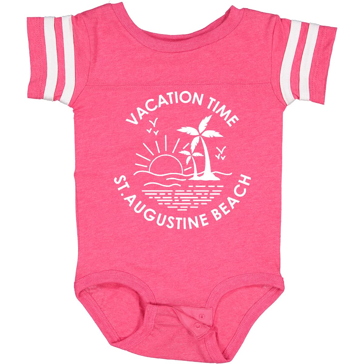Inktastic Vacation Time in St. Augustine Beach Baby Bodysuit - Cute & Comfortable Infant Onesie for Beach Trips & Family Vacations