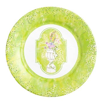 Luxembourg Garden Themed Paper Dinner Plates - Elegant Floral Design for Parties, Weddings & Outdoor Dining - 50 Pack Disposable Plates for Picnics, BBQs & Special Events