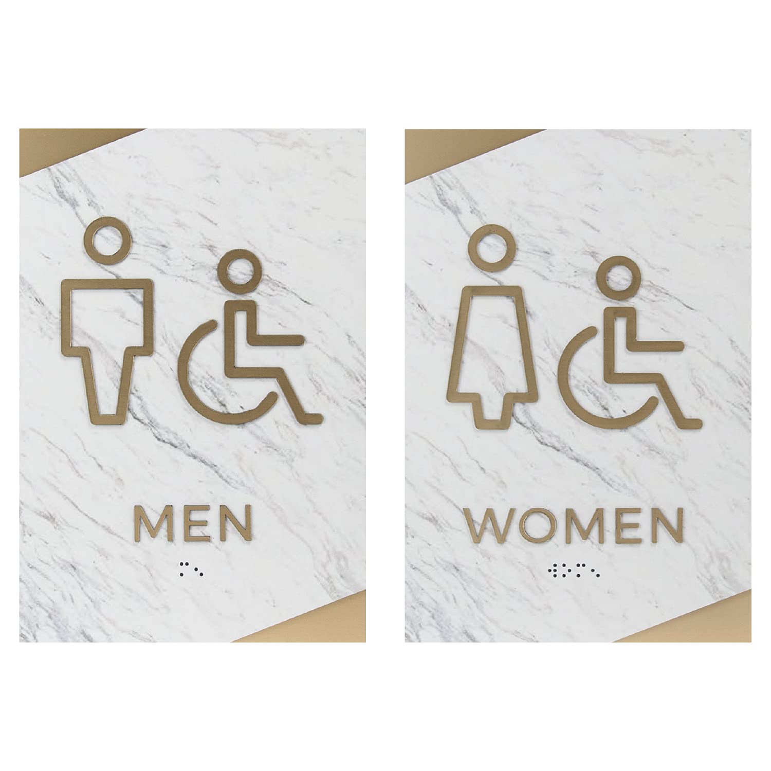 ADA Compliant Braille Restroom Signs - 6