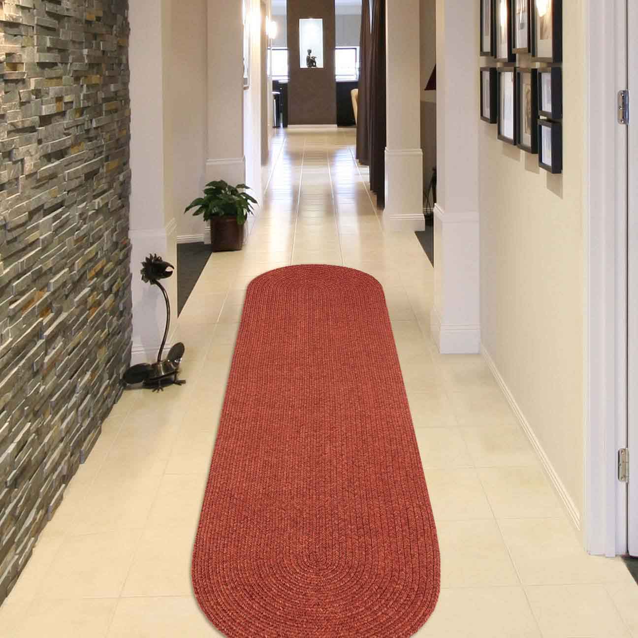 Classic Braided Area Rug - Non-Slip Indoor/Outdoor Oval Rug for Living Room, Bedroom, Patio & Deck - Soft & Durable Home Decor