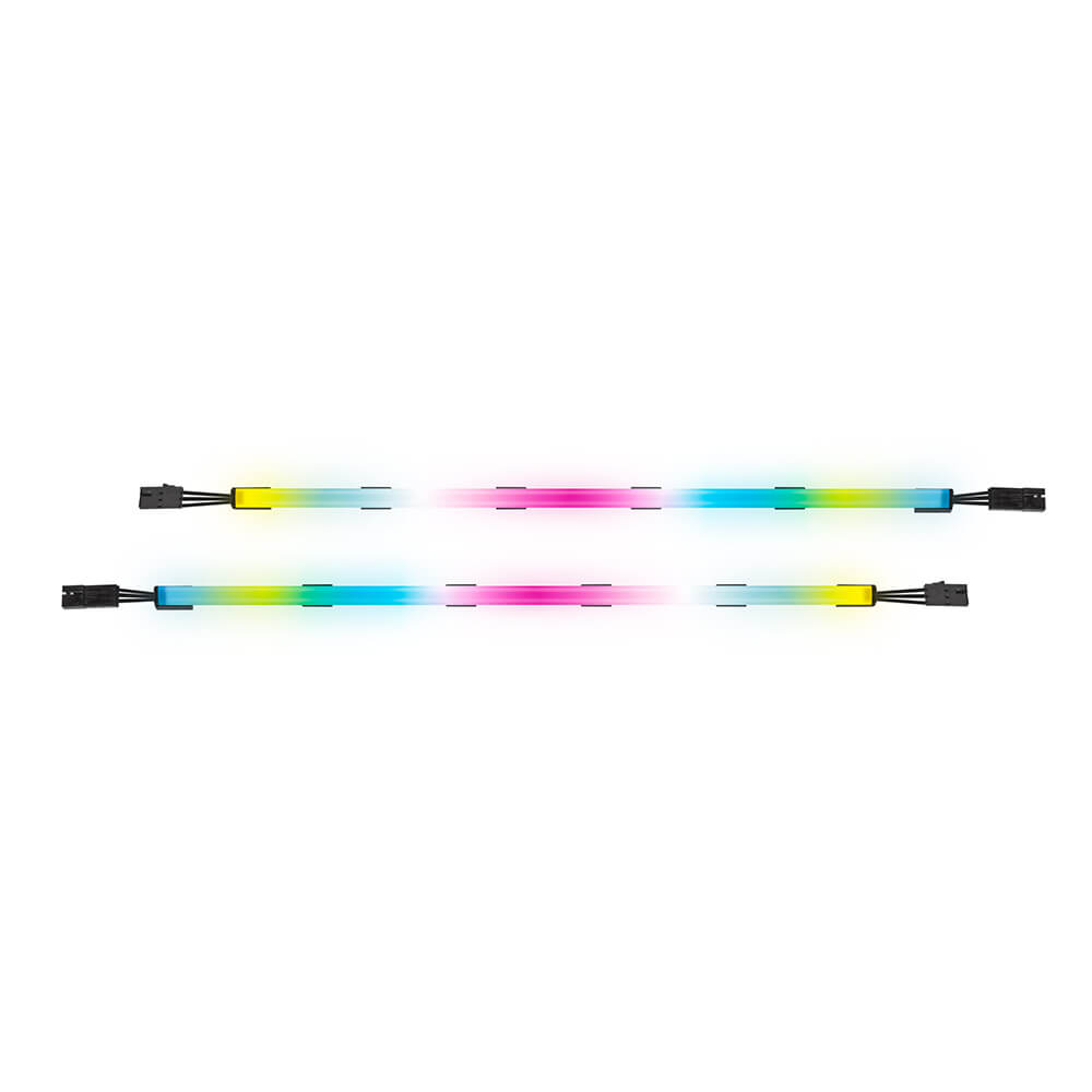 Corsair LS100 Smart Lighting Strips Expansion Kit 350mm - RGB LED Light Strips for PC Gaming Setup, Room Decor & Home Theater Lighting