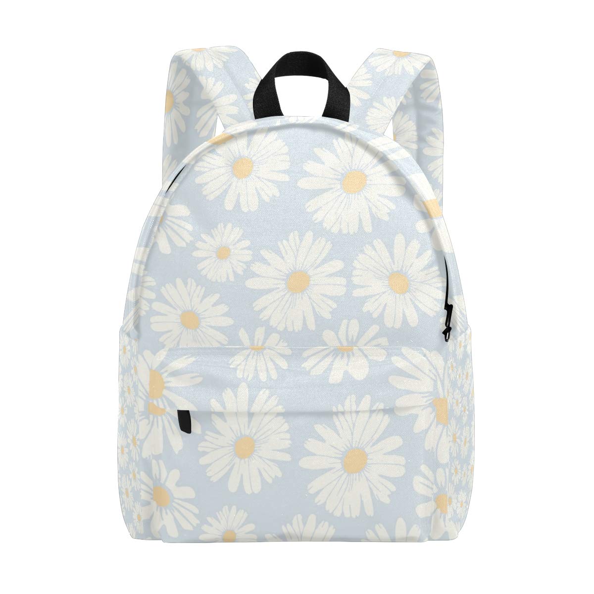 Susiyo Gray Daisy Flower Laptop Backpack - Lightweight Casual Travel Backpack for Women & Men | Water-Resistant Computer Bag for Work, School & Outdoor Adventures