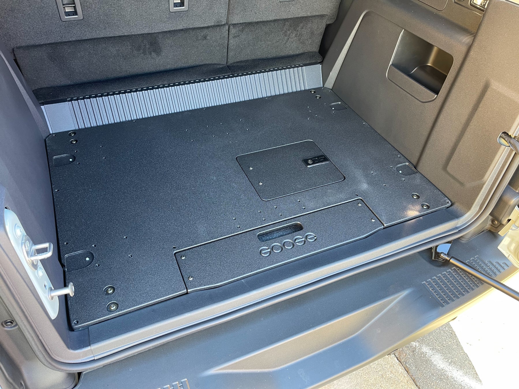 2021-2023 Ford Bronco 4-Door Rear Plate System by Goose Gear - Durable Cargo Organizer for Camping & Off-Road Adventures