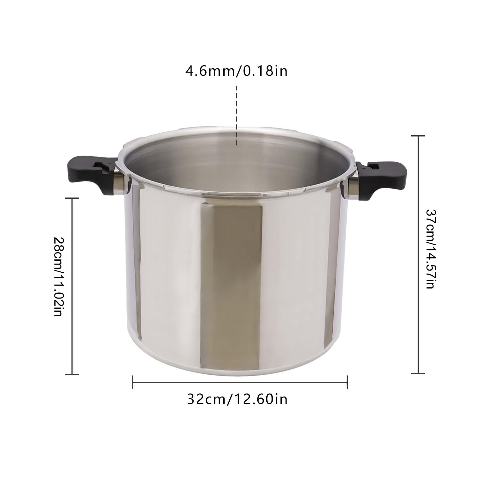 22-Quart Stainless Steel Pressure Canner with Built-in Gauge & Rack - Induction Compatible Aluminum Pressure Cooker for Canning, Preserving & Home Food Storage