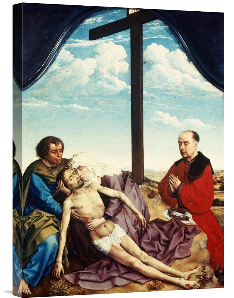 Rogier Van Der Weyden Pieta Canvas Wall Art Print - Premium Giclee Gallery Wrap for Home & Office Decor - Perfect for Living Room, Bedroom or Gift
