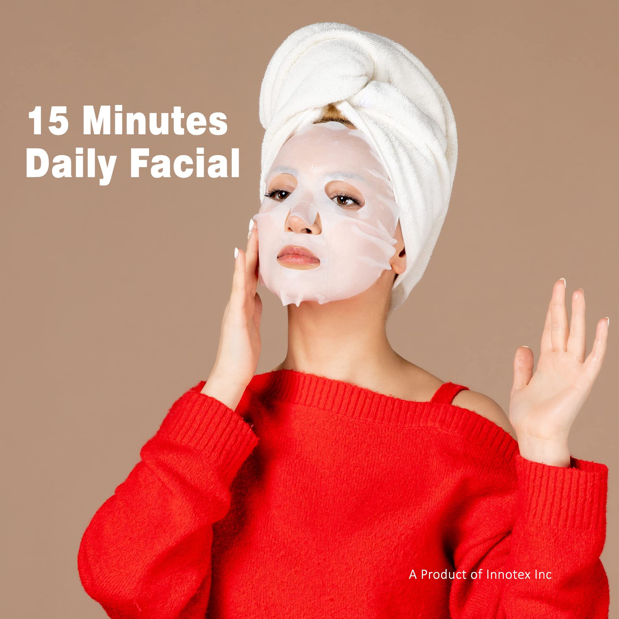 MasKing Beauty Facial Sheet Mask Set - Kiwi, Avocado, Potato, Green Tea & Aloe Vera Extract for Skin Brightening, Hydration & Glow - 100ml (5-Pack) for Women & Men | Perfect for Daily Skincare, Spa Day & Travel Essentials