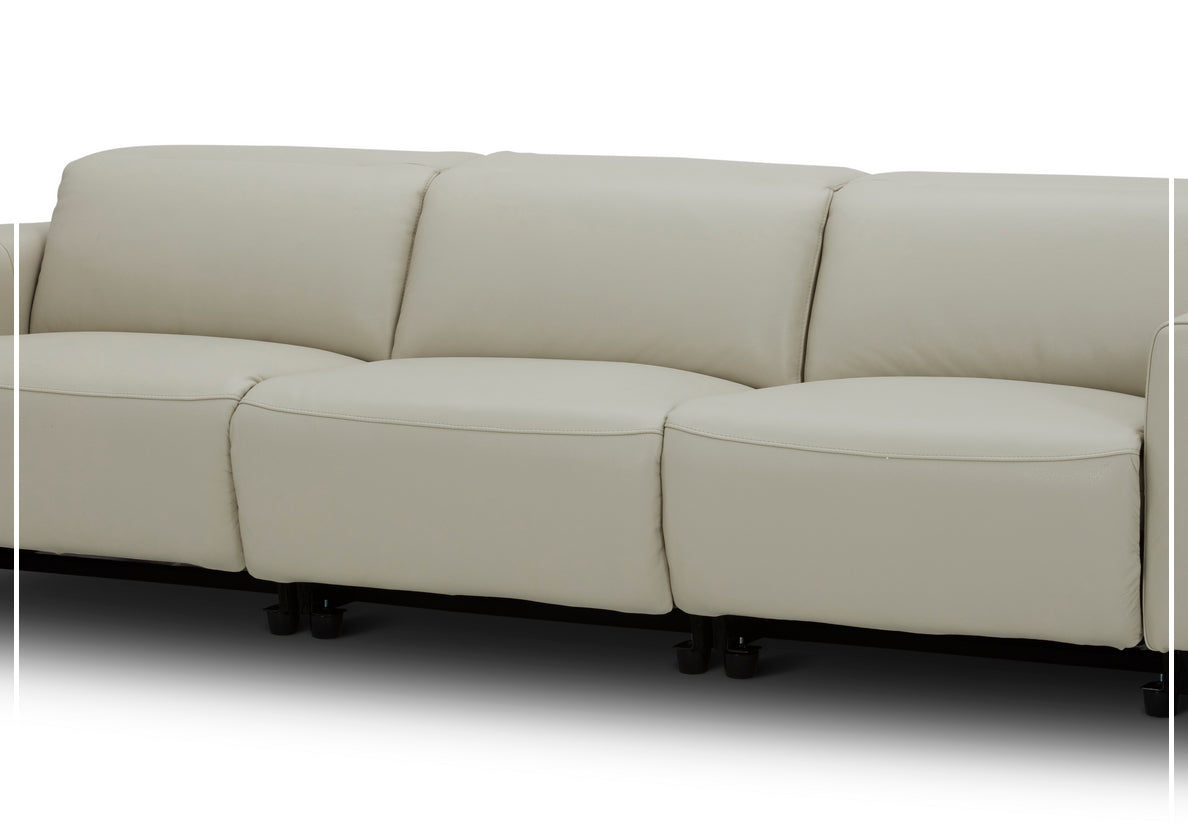 Gio Italia Picasso 6-Piece Motion Recliner Sectional Sofa Set with Power Recline & Cup Holders - Modern L-Shaped Living Room Furniture for Home Theater & Family Gatherings