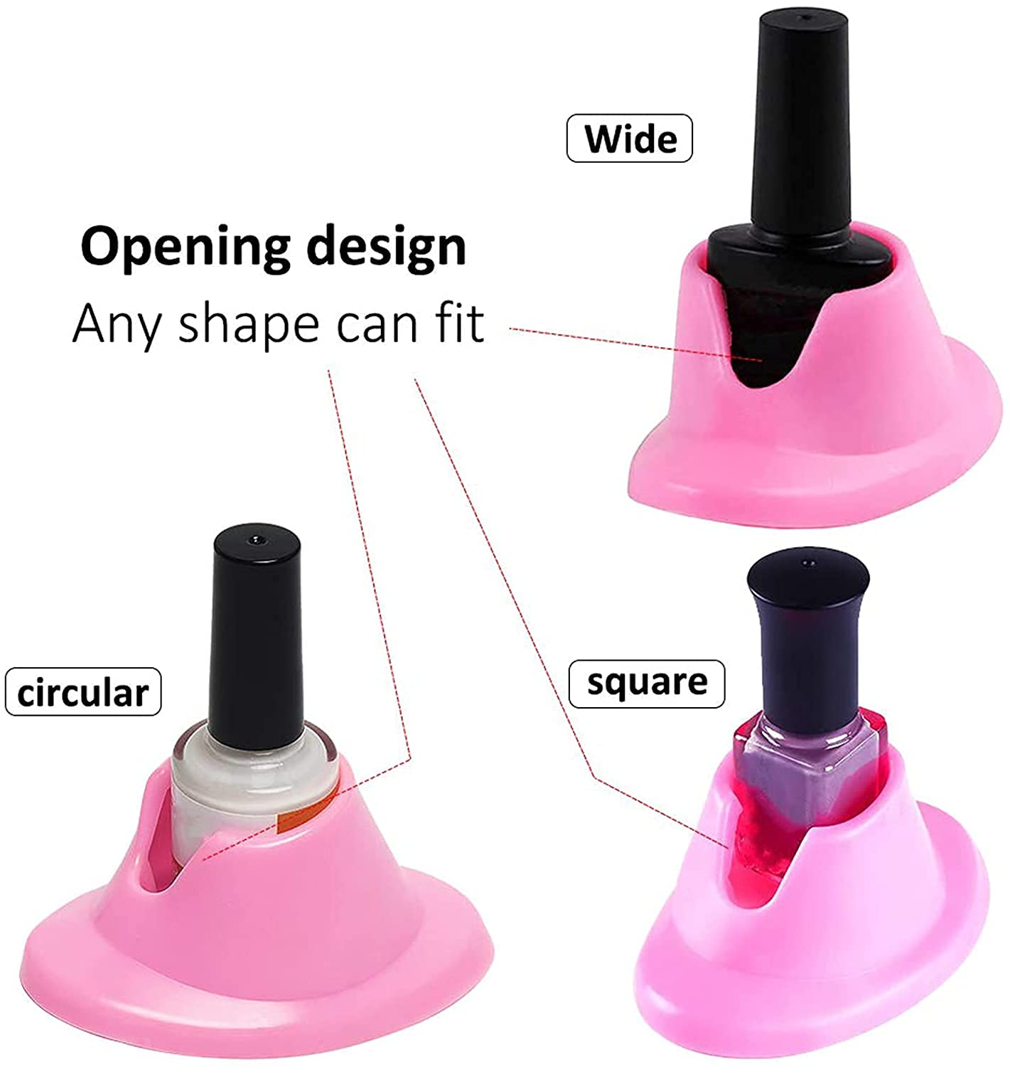 2-Pack Soft Rubber Nail Polish Bottle Holder - Anti-Spill Nail Art Organizer Stand for Salon & Home Manicure - Durable Polish Display Rack for Nail Artists & DIY Enthusiasts - Perfect for Salon Organization & Home Nail Care