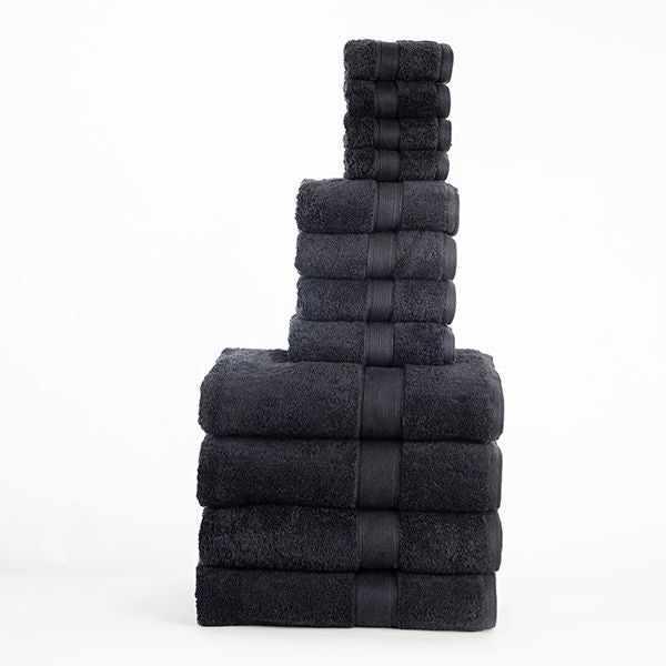 Premium Organic Cotton Plush Bath Towel Set - 12 Piece Soft & Absorbent Towels for Spa, Gym, Beach & Home Use