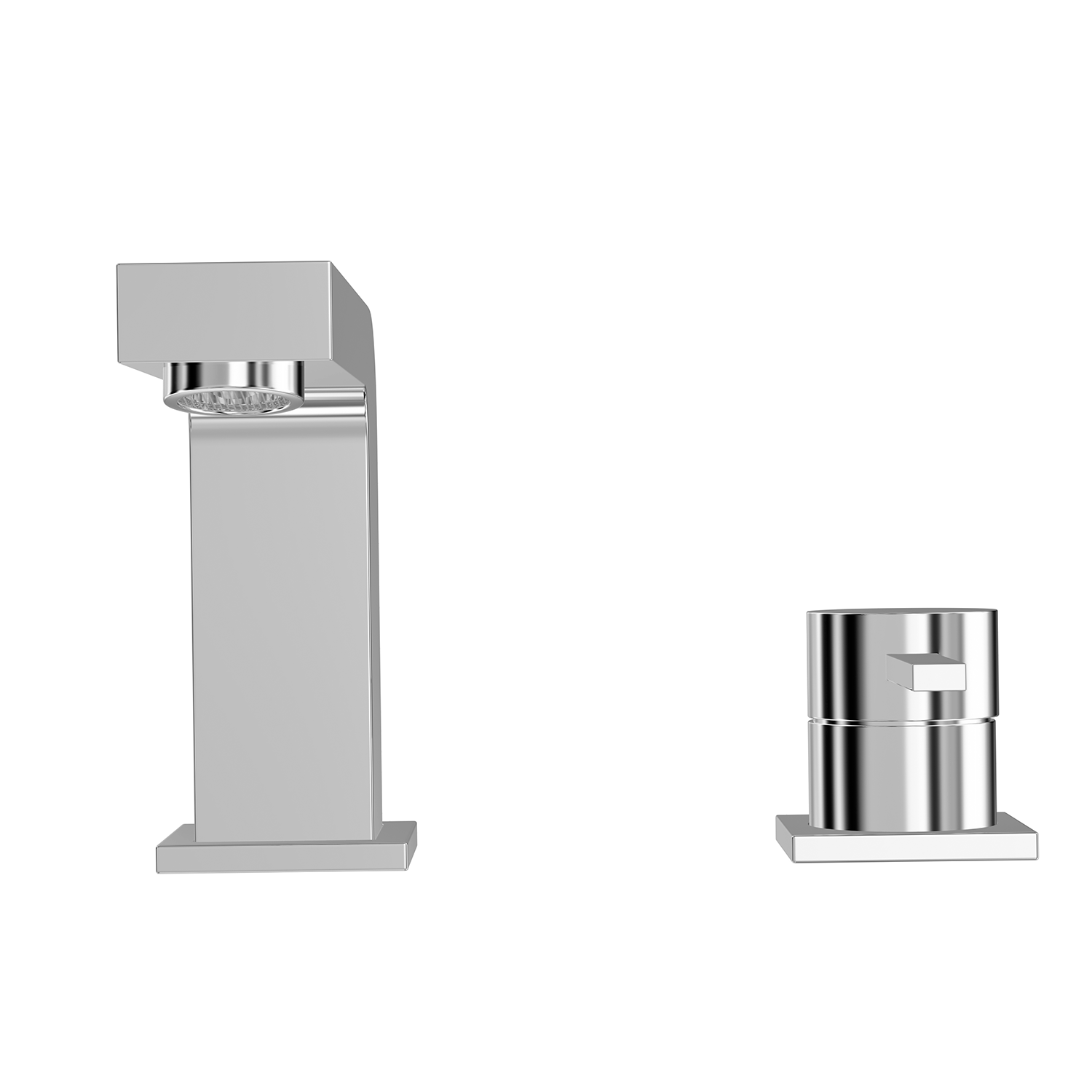 DAX 8127 Single Handle Bathroom Faucet - Brass Body with Chrome Finish, 7.5 x 5.5 Inches - Perfect for Modern Bathroom Vanities & Powder Rooms