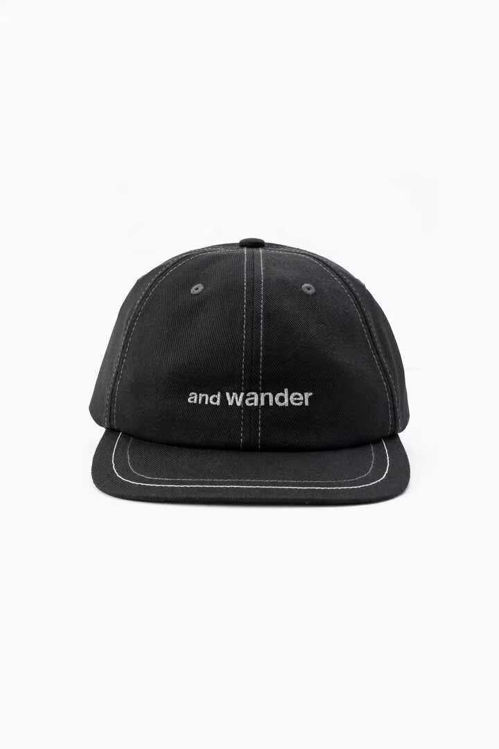 AND WANDER Cotton Twill Cap - Black | Stylish Outdoor Hat for Hiking, Camping & Travel