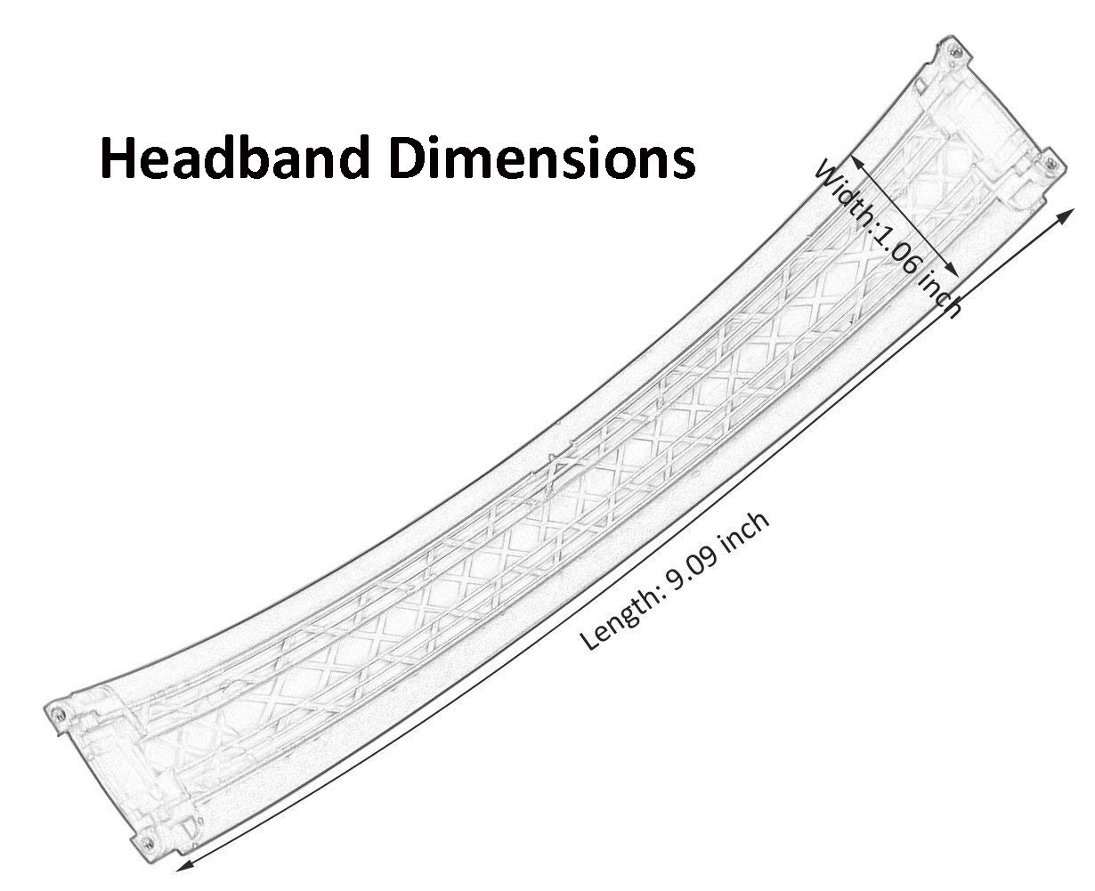Original Beats Studio 3 Wireless Headphones Replacement Headband Cushion - Comfortable Ear Pad Cover for Studio3 (White) - Perfect for Headphone Repair & DIY Replacement