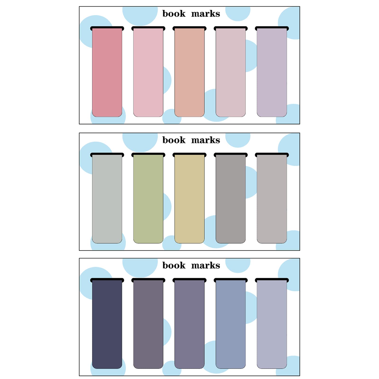 15 Pack Magnetic Bookmarks for Books - Strong Hold Book Marker Clips for Teachers, Students & Book Lovers - Perfect for School, Office & Reading Gifts