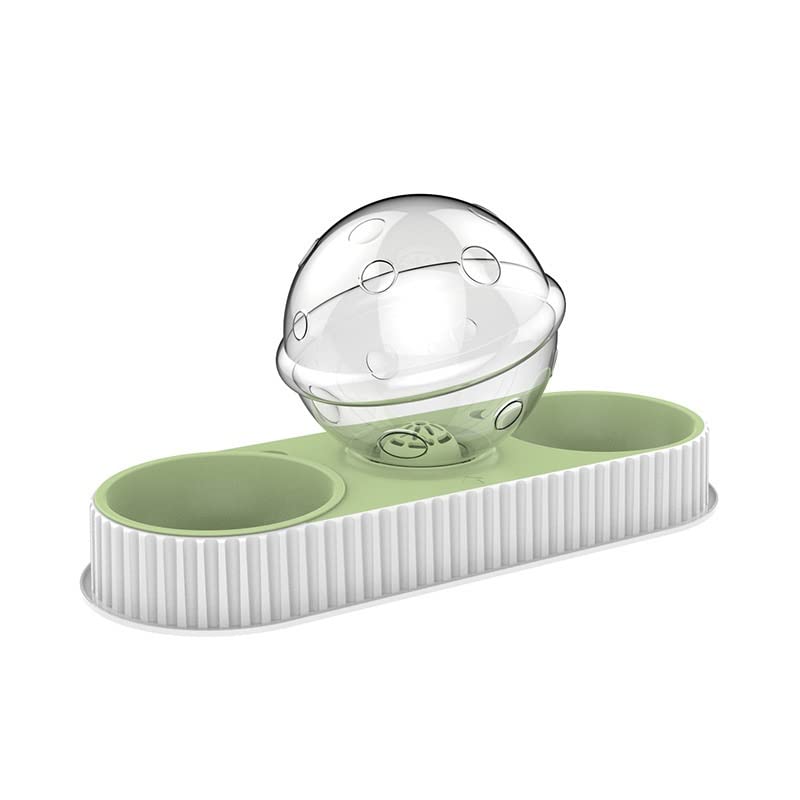 Zhangchi Automatic Anti-Spill Double Pet Bowl - Cute Cat & Dog Food and Water Dish for Feeding & Drinking | Perfect for Home, Travel, and Multi-Pet Households