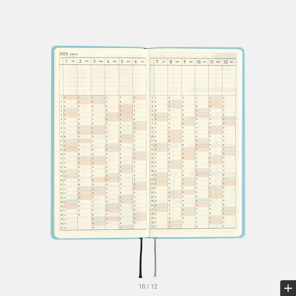 Hobonichi Techo 2025 Planner - Vanilla Soda Weeks Softcover, Weekly Horizontal Layout, English Edition (January Start, Monday Start) | Perfect for Journaling, Productivity & Daily Planning