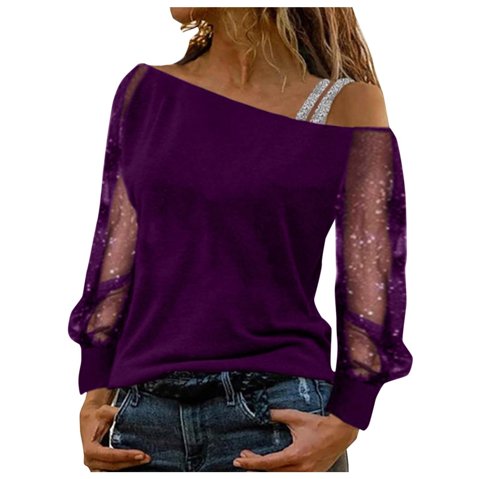 2022 Women's Fashion Workout Tops - Summer Off Shoulder Tunic Blouses & Tank Tops for Gym, Yoga, Running and Casual Wear
