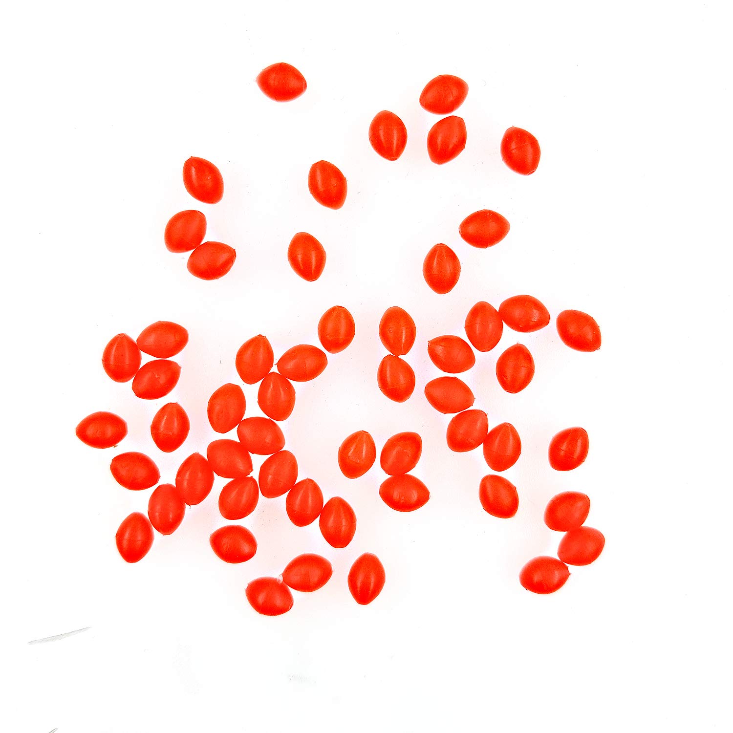 Glow in The Dark Fishing Beads - Oval Rubber Bait Eggs with Luminous Effect for Salmon Trout Fishing | Soft Fishing Line Ball Stopper for Saltwater & Freshwater | Perfect for Night Fishing and Low Light Conditions