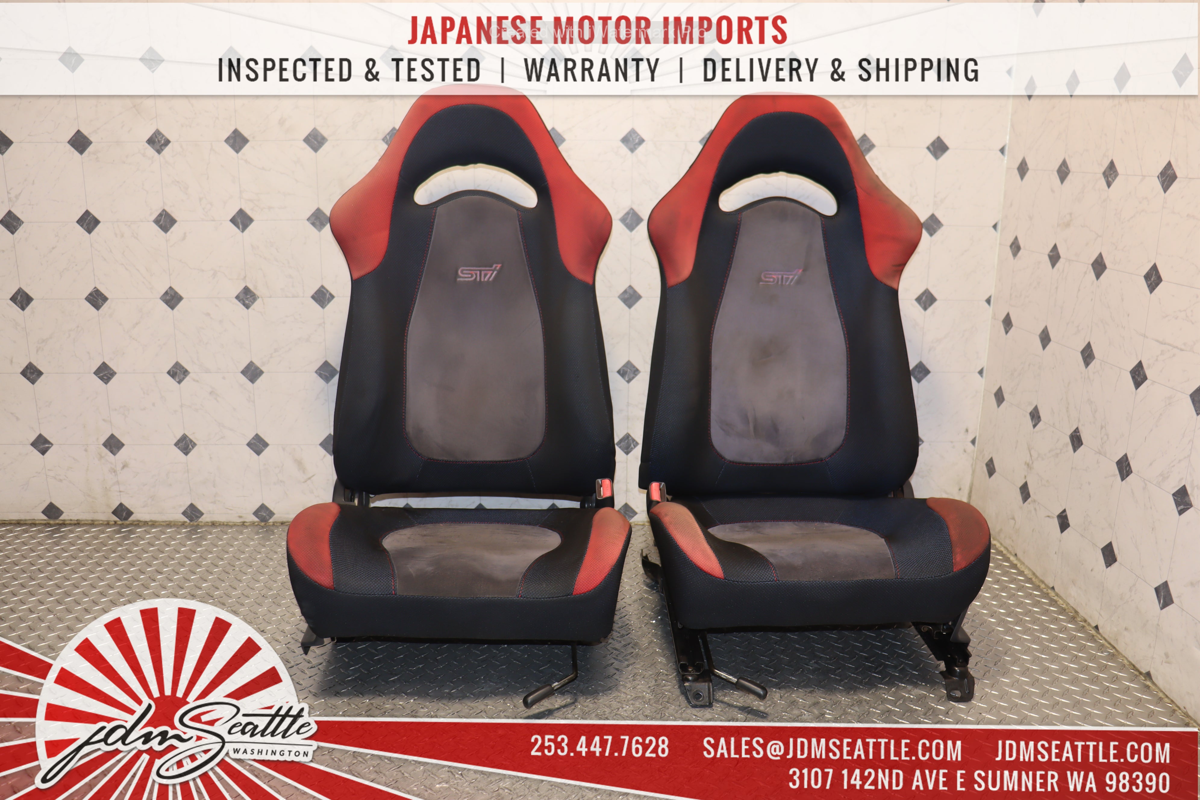 JDM 99-02 Subaru Impreza WRX GC8 STI Front Left & Right Seats - Perfect for Racing & Car Restoration Projects
