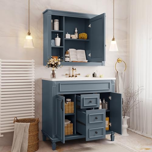 Blue(with Mirror Cabinet)
