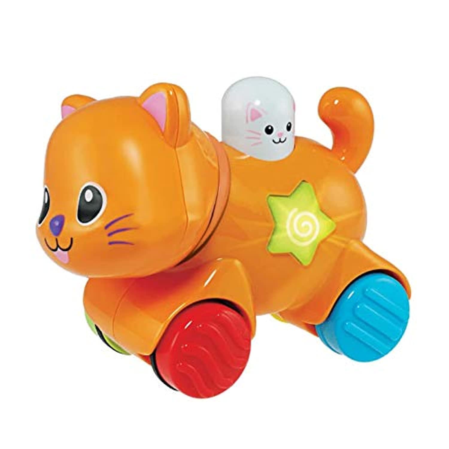 Winfun Press 'N Go Pet Kitten - Interactive Electronic Toy for Kids & Cat Lovers - Perfect for Pretend Play, Gift Giving & Indoor Fun