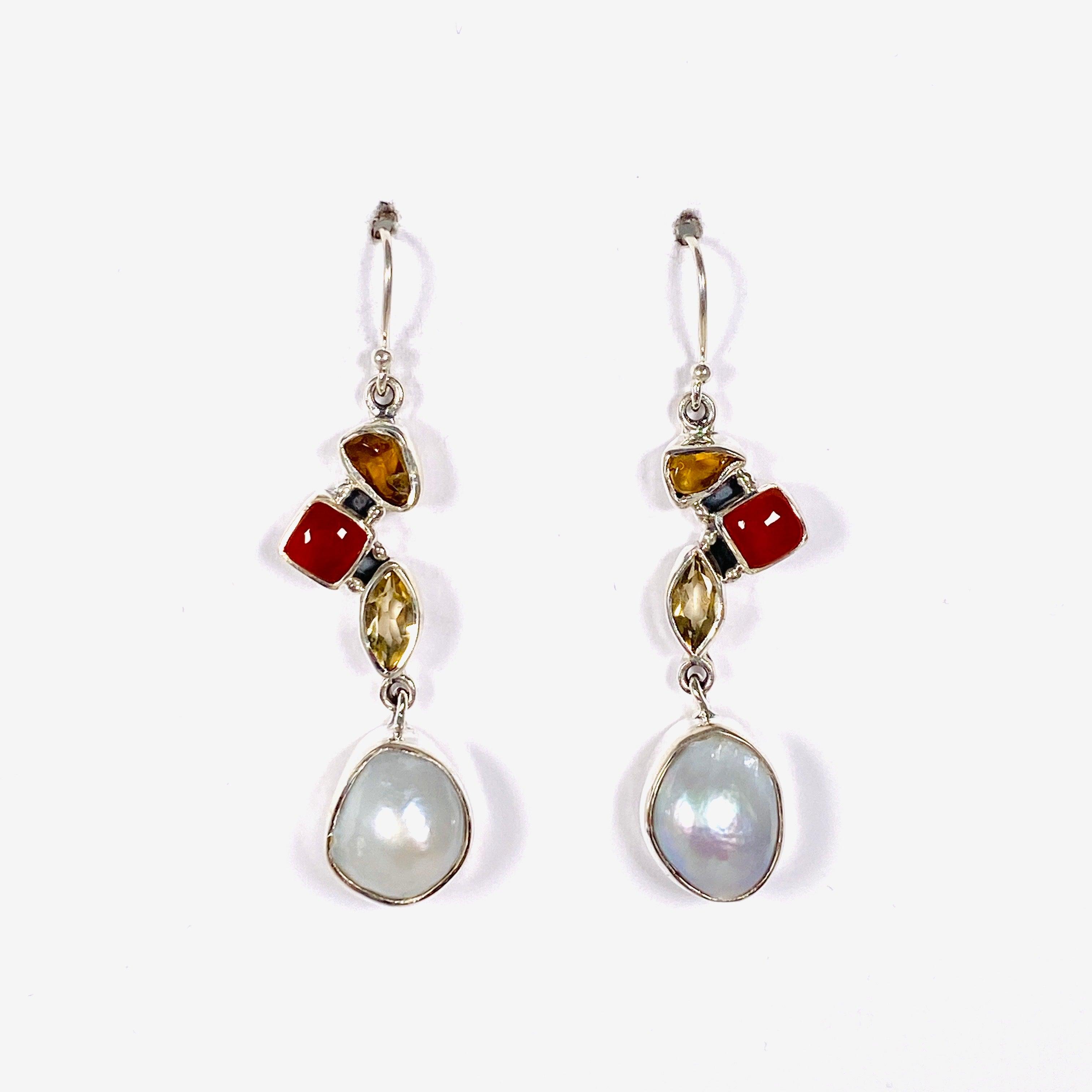 Elegant Pearl Multi-Drop Earrings E2529 - Dainty Fashion Jewelry for Women, Perfect for Weddings, Parties & Special Occasions