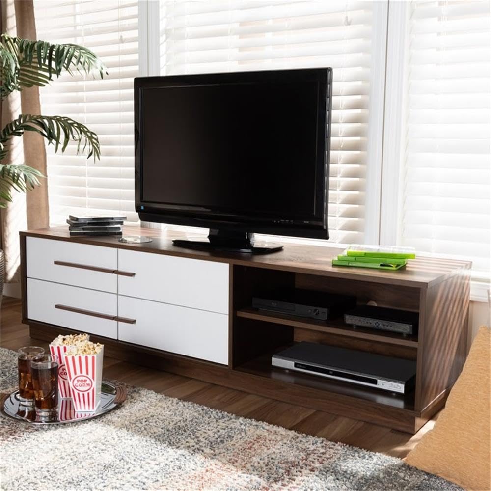 Mid-Century Modern Walnut TV Stand for TVs up to 63