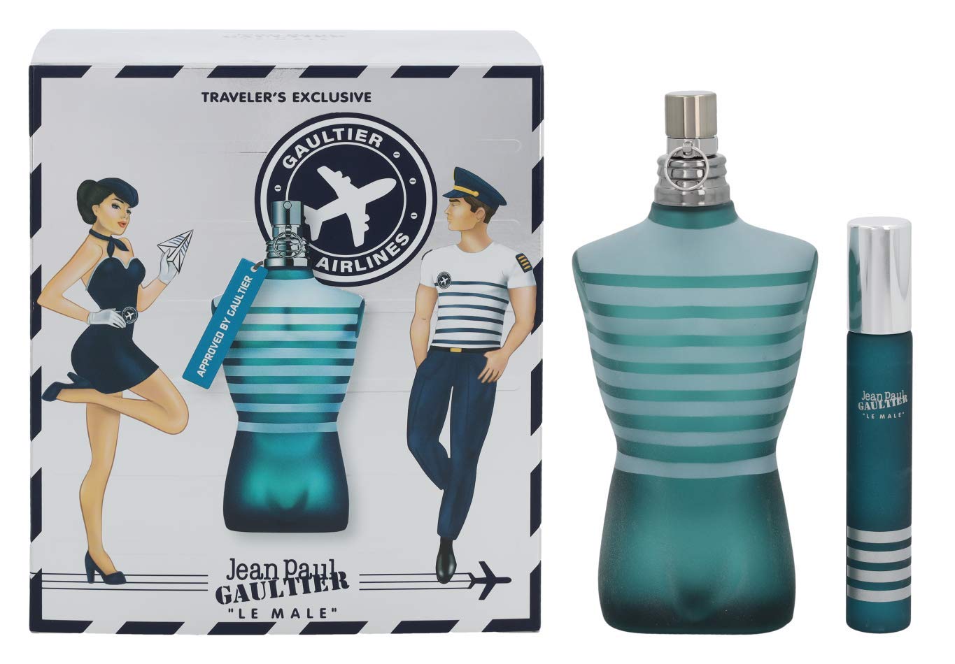 Jean Paul Gaultier Le Male Men's 2 Piece Gift Set - Eau de Toilette Spray & After Shave Balm - Perfect for Valentine's Day, Anniversary & Birthday Gifts for Him