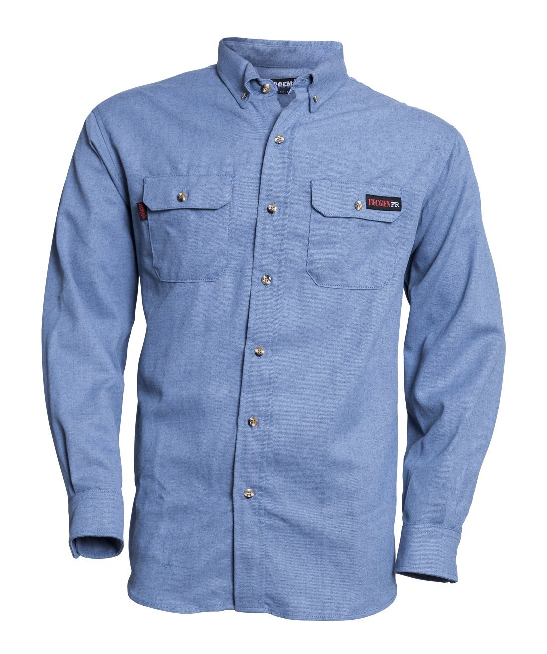 TECGEN FR Work Shirt - Flame Resistant Safety Shirt for Construction, Oil & Gas, Electricians | OSHA Compliant Workwear for Men & Women