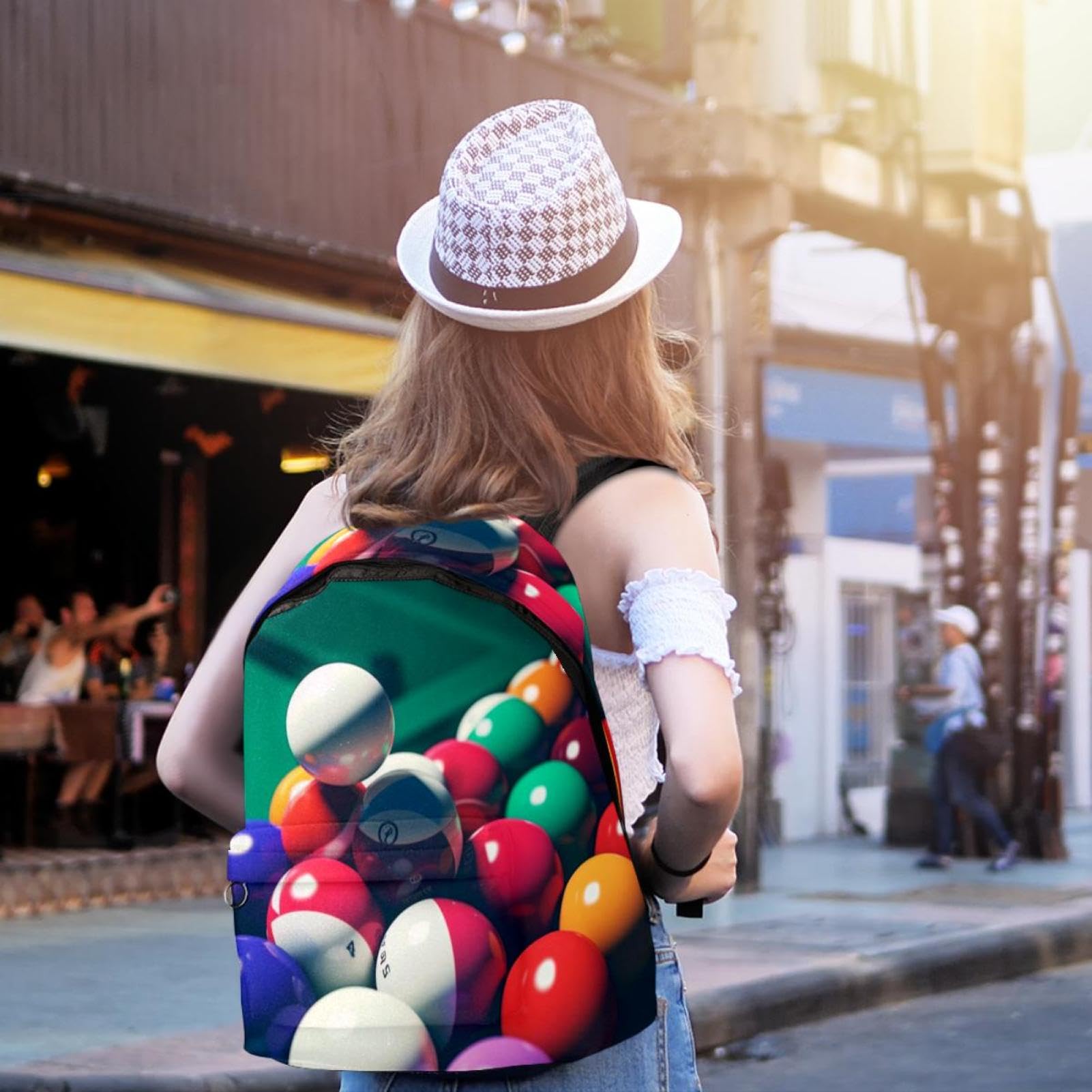 Stylish Travel Backpack for Women & Men - Durable Carry-On Backpack for Billiards, Hiking & Outdoor Adventures