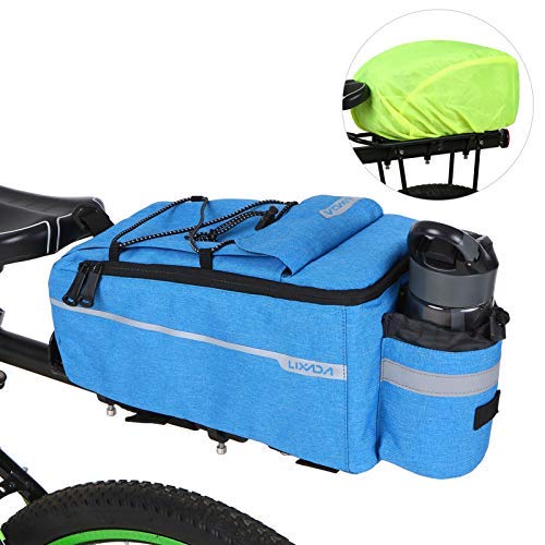 Lixada Waterproof Bicycle Pannier Bag with Detachable Rain Cover - 29L Insulated Cooler Backpack for Cycling Commuting, Grocery Shopping & Outdoor Picnics - Multifunctional Bike Seat Trunk Bag (29 x 16 x 17cm)