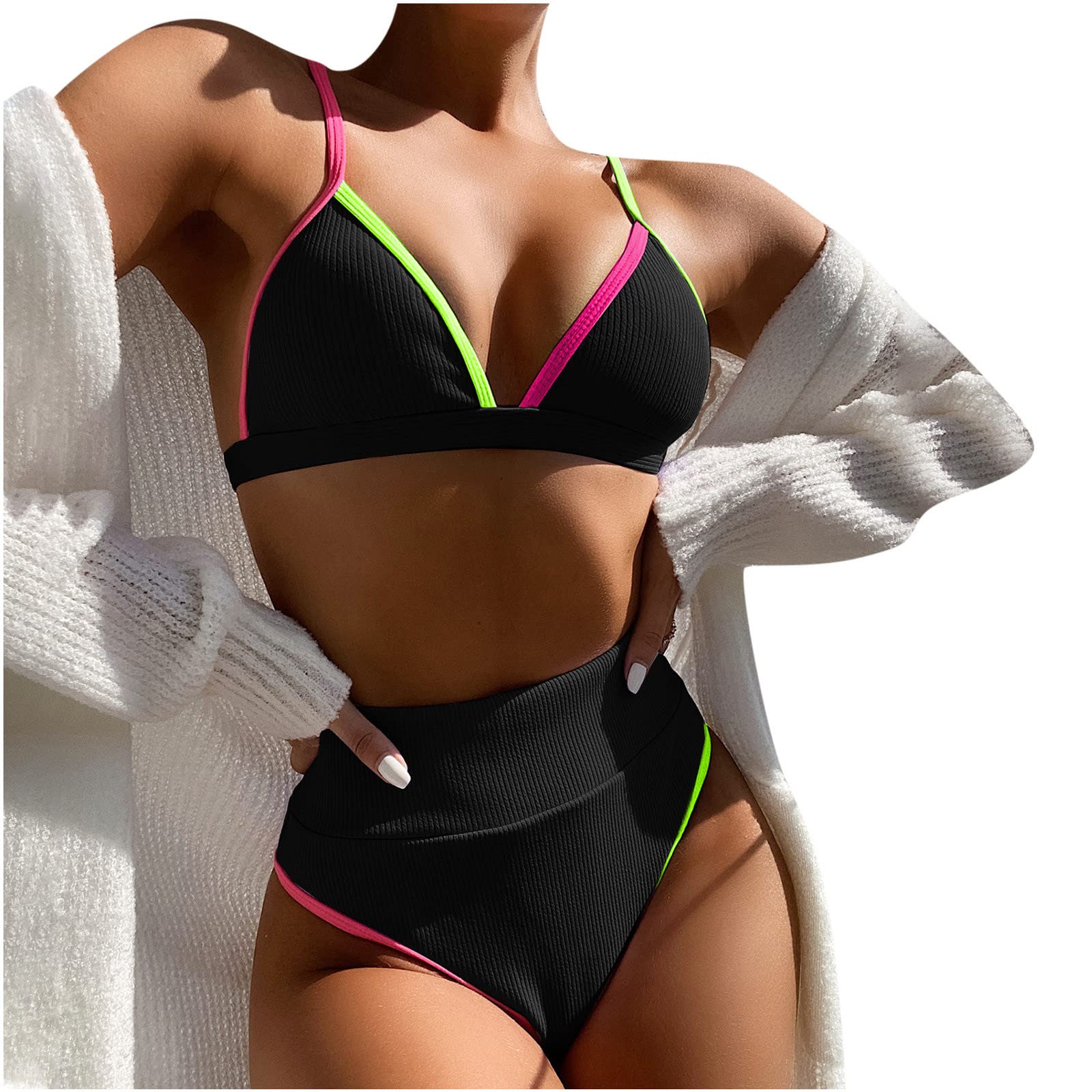 Women's Two Piece Swimsuit Set - Cute Sporty Bathing Suit with Tummy Control for Teens | Perfect for Beach, Pool & Summer Vacations
