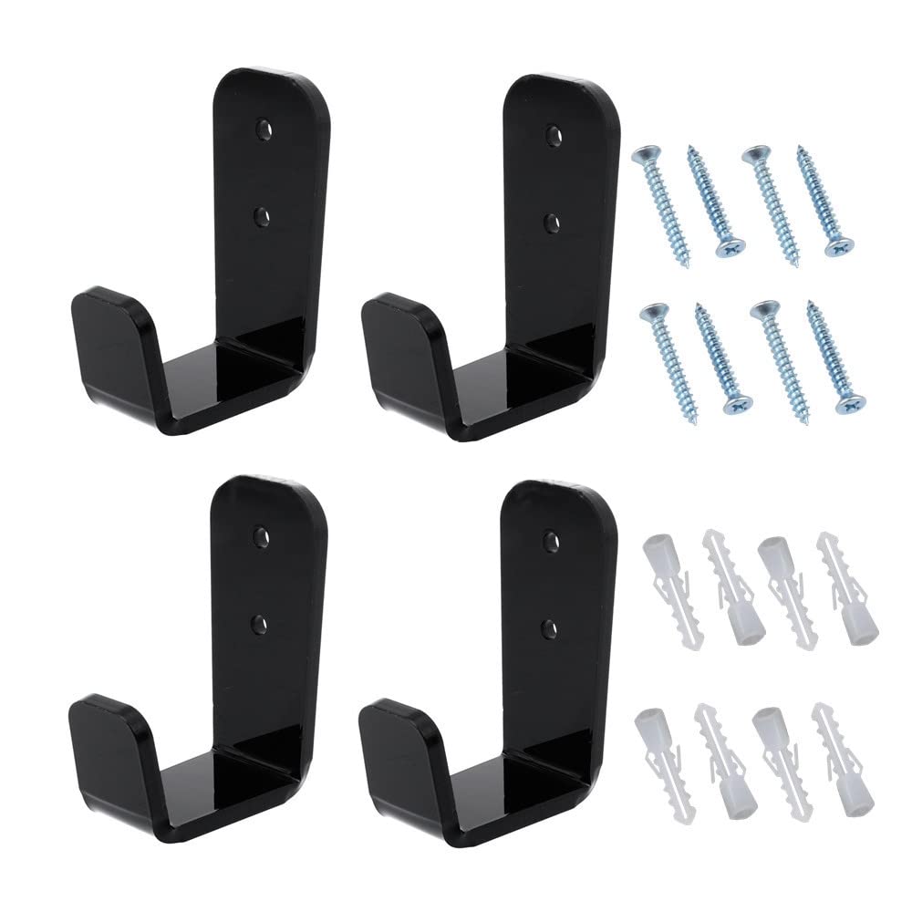 4 PCS Golf Club Display Rack Wall Mount - Horizontal Stick Holder for Golf Clubs, Hockey Sticks, Umbrellas & More - Perfect for Garage, Basement, or Sports Room Organization