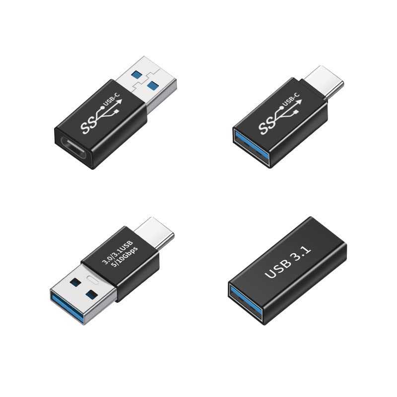 USB C to USB A Adapter 3 Pack - Type C Male to USB 3.0 Female OTG Converter - Compatible with MacBook, Samsung Galaxy, iPhone 15 - Perfect for Data Transfer & Charging