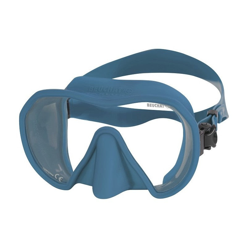 Beuchat Maxlux S Spring Blue Spearfishing Mask - Comfortable & Durable Snorkeling Gear for Underwater Adventures
