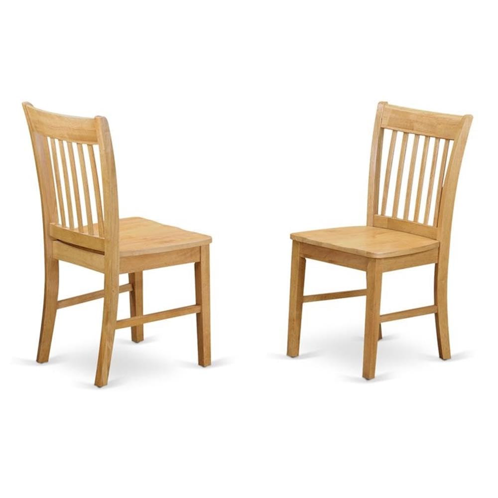 Modern 3-Piece Dining Table Set with Round Wooden Drop-Leaf Table & 2 Chairs - 42x42 Inch, Oak Finish | East West Furniture DMNF3-OAK-W | Perfect for Small Kitchens, Breakfast Nooks & Cozy Dining Spaces