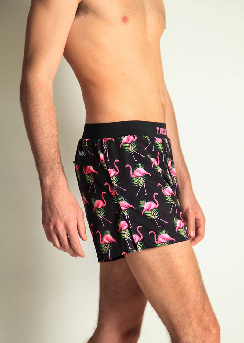 Men's Flamingo 4 Half Split Running Shorts - Lightweight Quick-Dry Athletic Shorts for Gym, Jogging & Summer Workouts